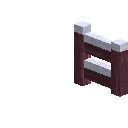 game:block-woodenfencegate-purpleheart-n-opened-right-snow
